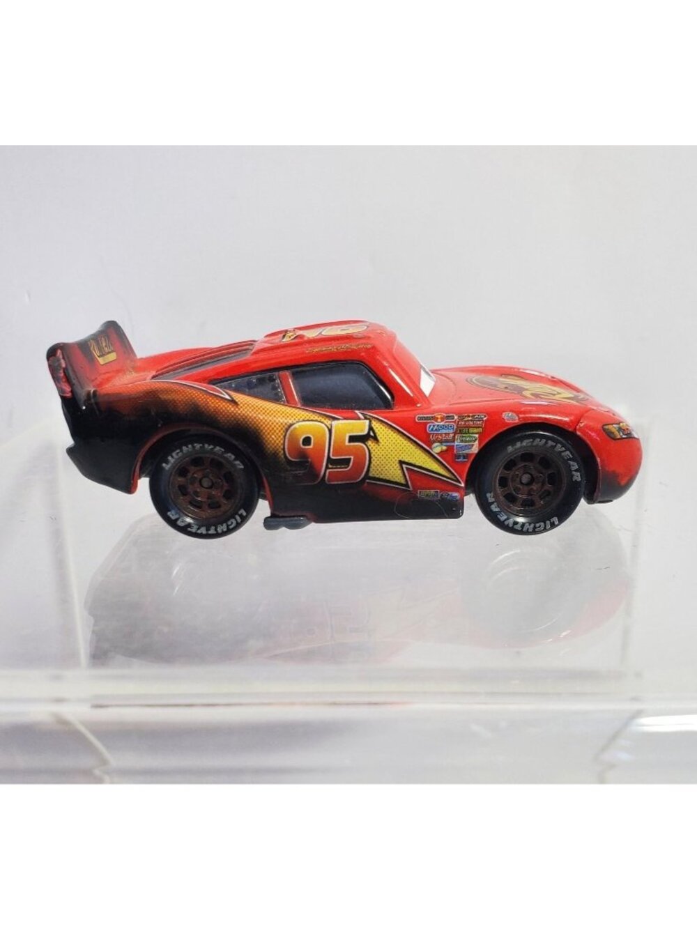 Burnt Lightening McQueen Diecast Disney Pixar Metal Cars Red Racing